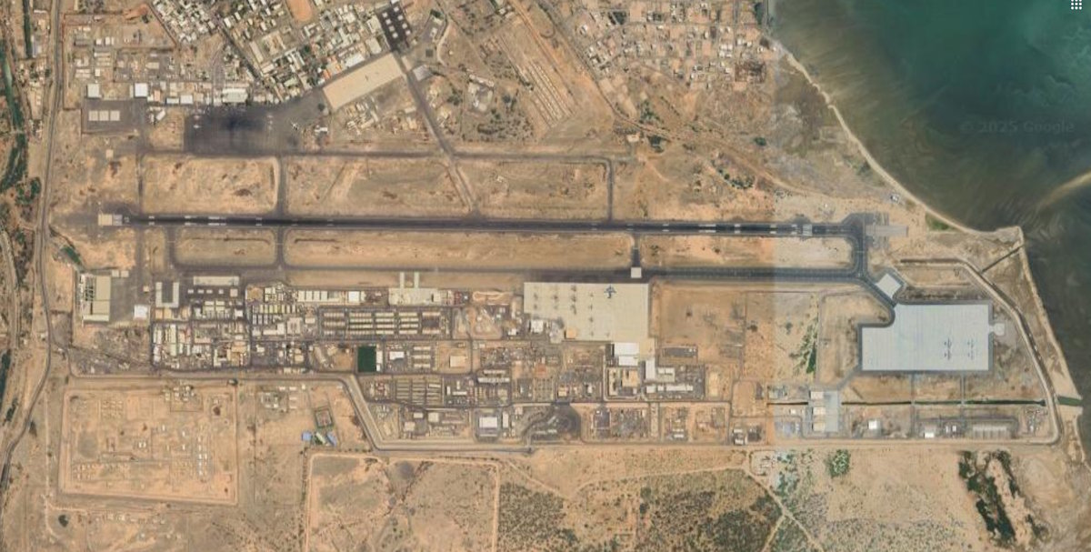 A Balbala nemzetközi repülőtér Dzsibutiban (Forrás: Google Maps)