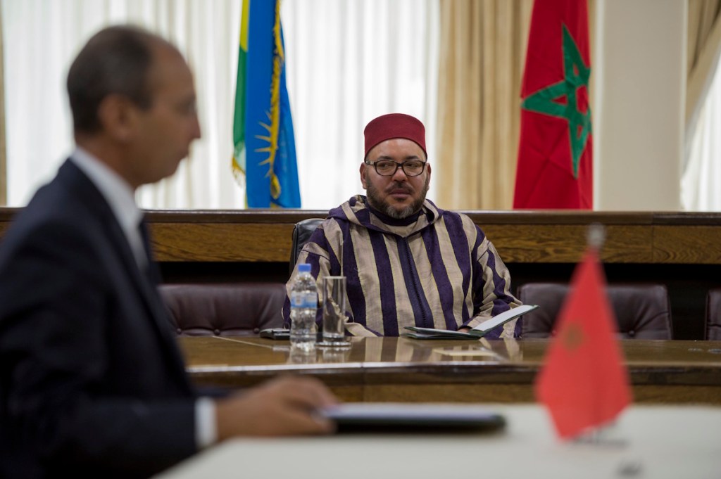 VI. Mohamed marokkói király egy 2016-os ruandai tárgyaláson Kigaliban (Fotó: Paul Kagame/Flickr)
